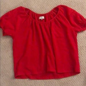 Madewell Texture & Thread red top